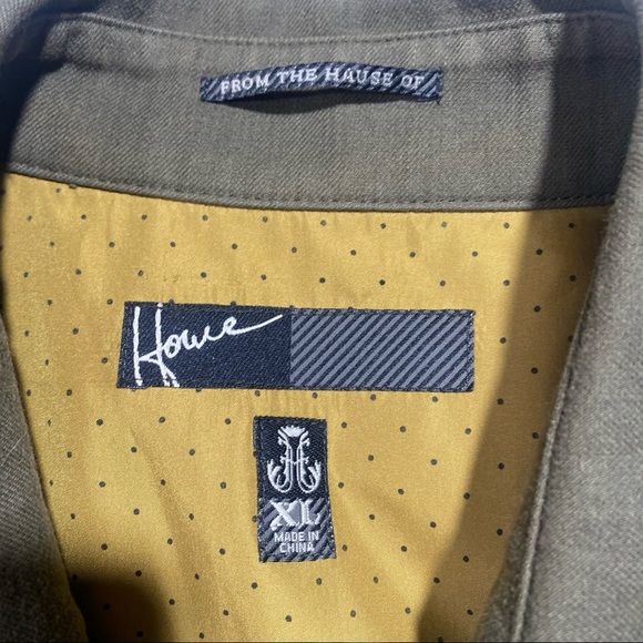 From The House Of Howe Mens Green Military Button Down Wool/Cotton Blazer XL - Picture 12 of 16